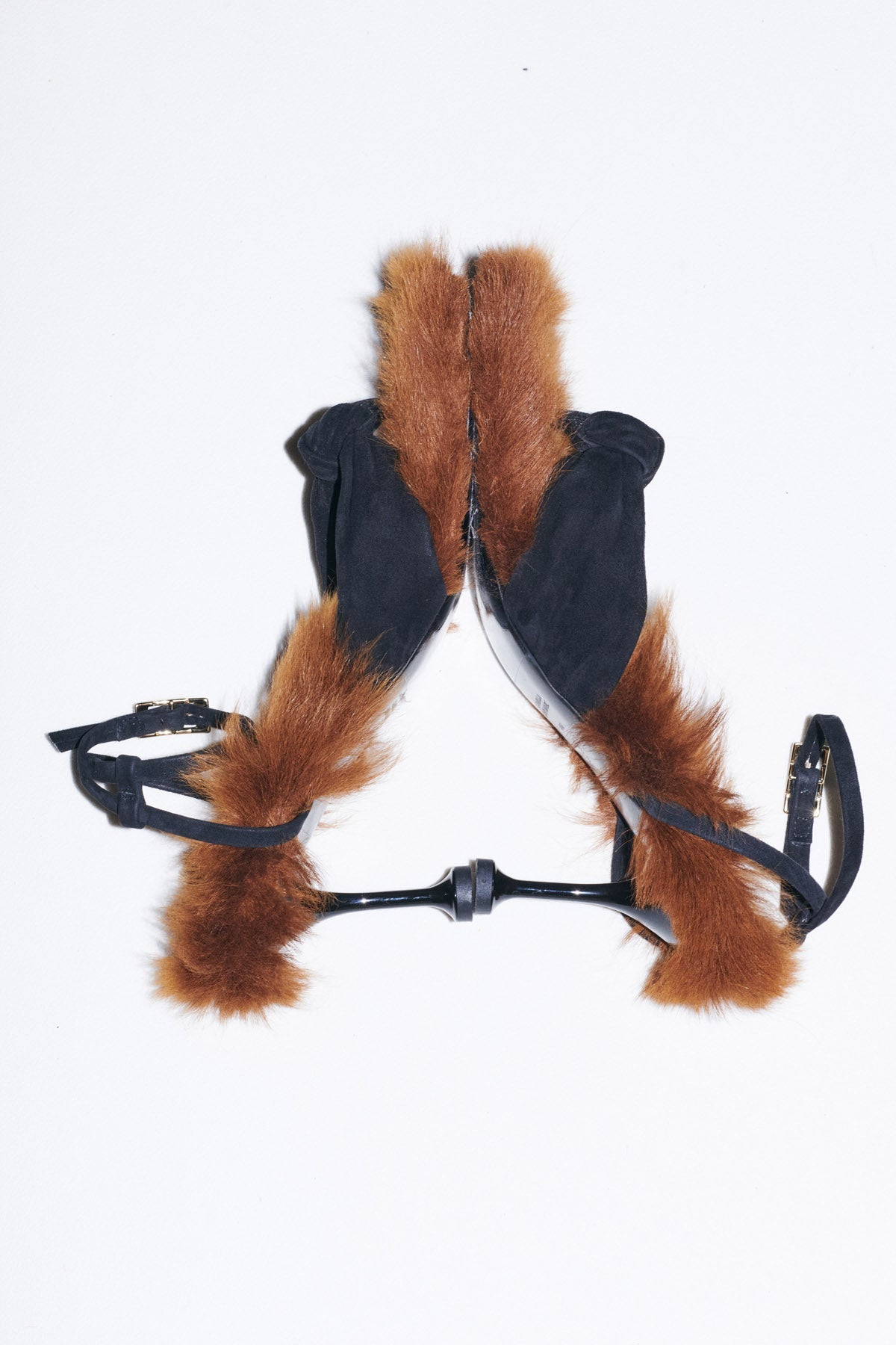 Daria Heeled Furry Sandal