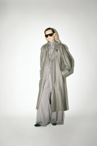 Styled view CAMILLA AND MARC Meyer Wide Leg Pant in Charcoal Grey with the Ember Trench Coat.
