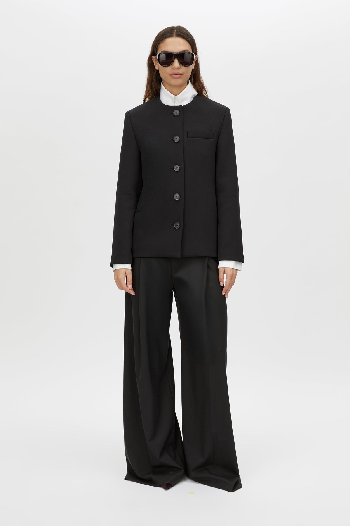 San Fitted Collarless Jacket