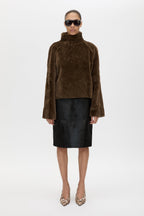 Contour Leather Skirt