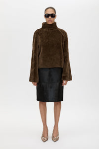 Contour Leather Skirt