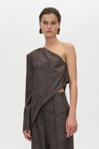 Verna Asymmetric Shoulder Top