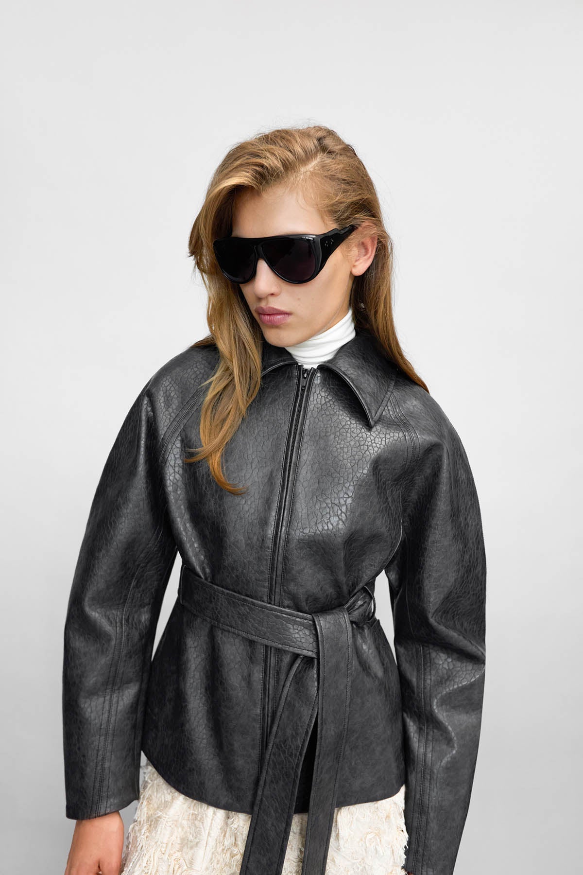 Oreno Croc Belted Jacket