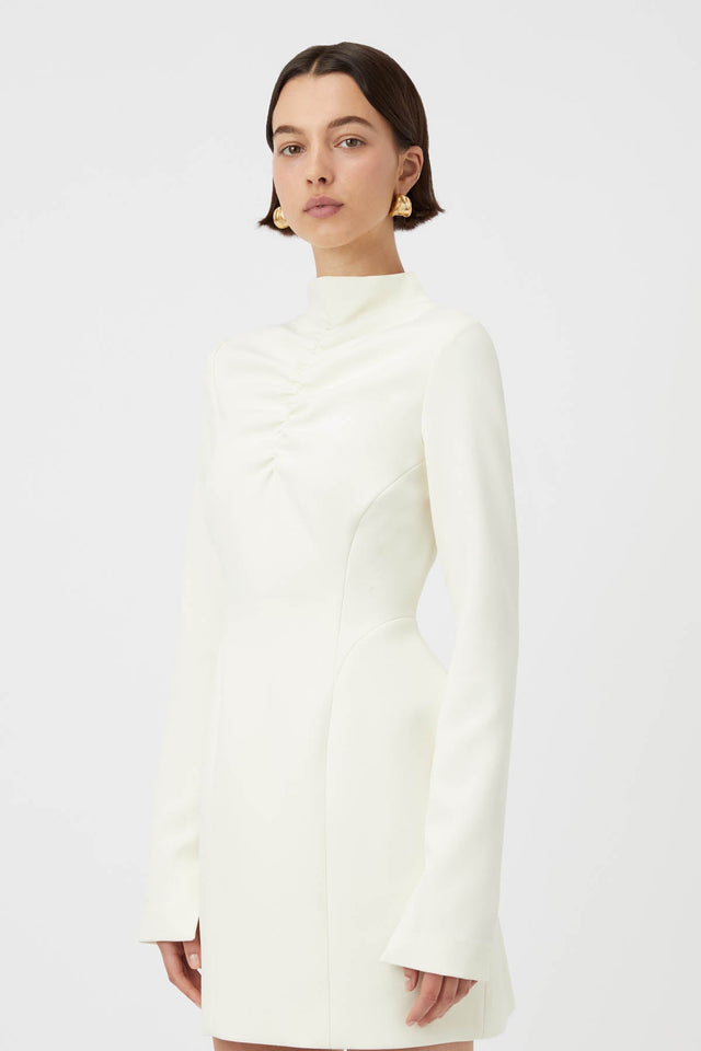 Portico Long Sleeve Mini Dress in Cream - CAMILLA AND MARC® C&M