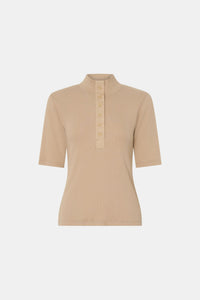 Aubrey Elbow Sleeve Rib Top