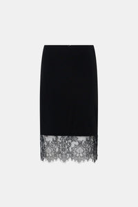 Cora Lace Trim Pencil Skirt