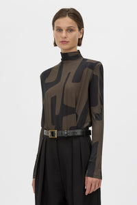 Eidra Printed Long Sleeve Bodysuit