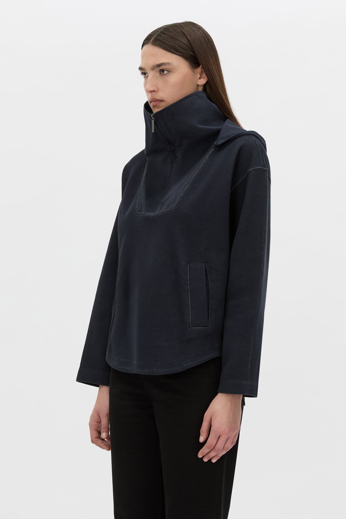 Eira Heavy Jersey Hooded Pullover