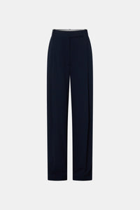 Ghost view CAMILLA AND MARC Lena Pant in Navy featuring a mid‑rise tailored cut with front tucks.