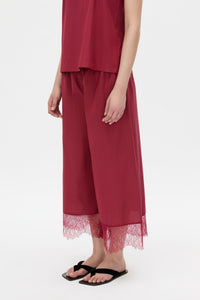 Cropped view CAMILLA AND MARC Lira cropped pant in raspberry pink.