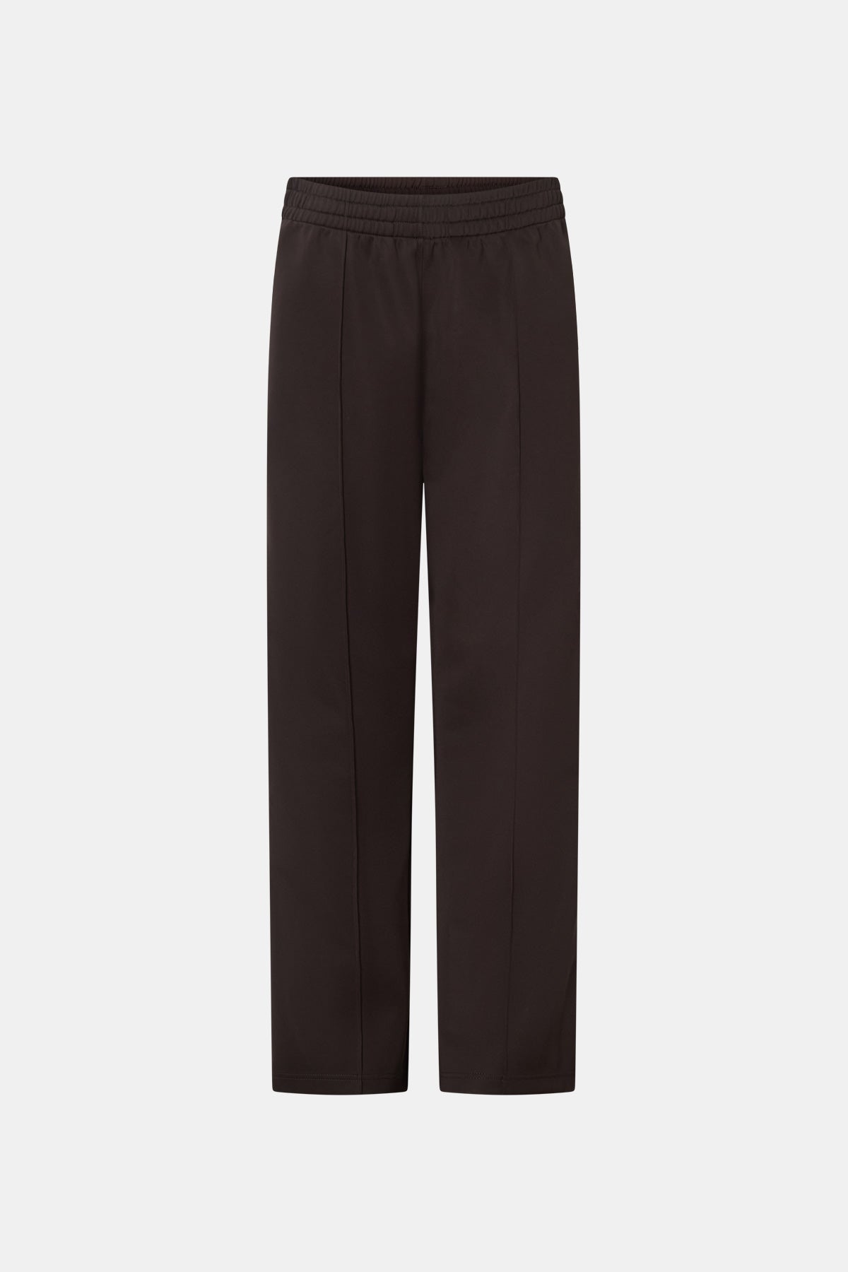 Ghost view CAMILLA AND MARC Locus Scuba Pant in Espresso with a mid‑rise fit and side‑stripe tape.