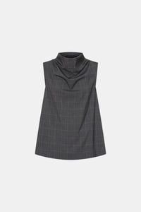 Lourdes Check Shell Top