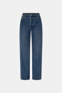 Ghost View CAMILLA AND MARC Manuela Denim Jean in classic blue, high waisted straight leg jean.