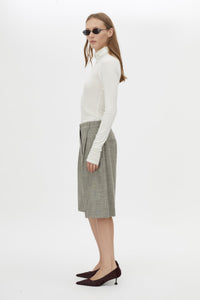 Side view CAMILLA AND MARC Nestor Short in Chocolate Marle with a tailored cut and waistband detail.