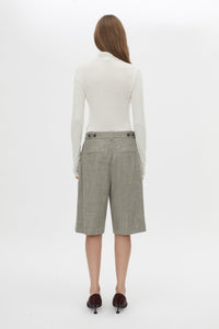 Back view CAMILLA AND MARC Nestor Short in Chocolate Marle with a tailored cut and waistband detail.