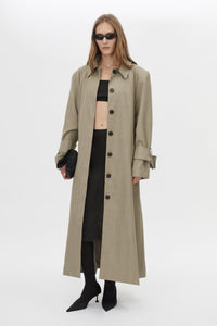 Front view CAMILLA AND MARC Noe Bandeau Top in Black styled with Seri Coat.