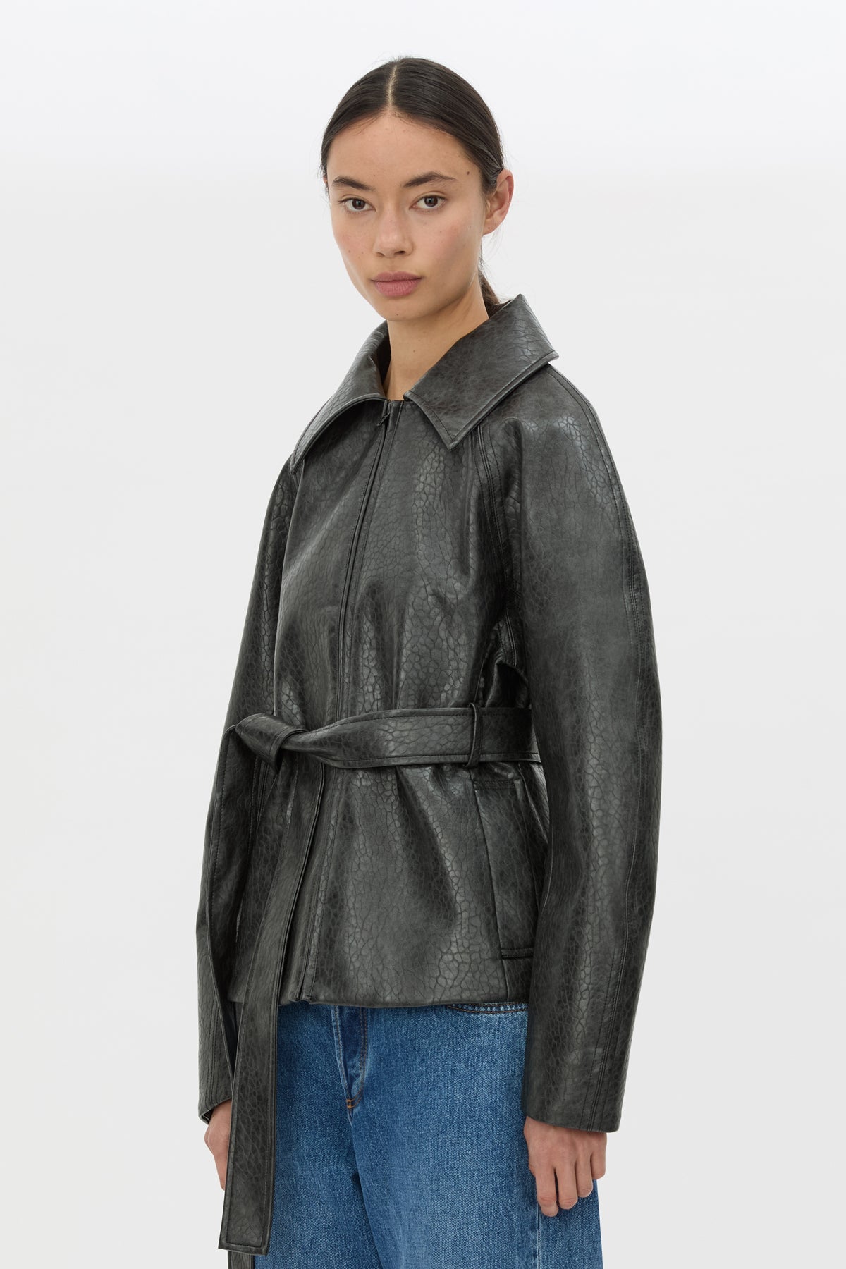 Oreno Croc Belted Jacket