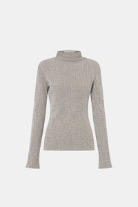 Ghost view CAMILLA AND MARC Orsa Top in Beige with a textured jersey finish and long‑sleeve silhouette.