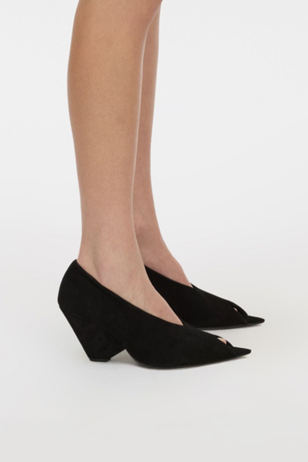 Rhys Suede Peep Toe Pump
