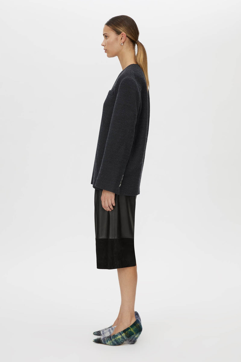 Rinaldi Tweed Jacket in French Navy - CAMILLA AND MARC® C&M