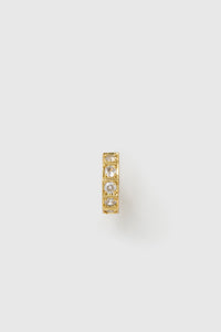 Front ghost view CAMILLA AND MARC Sloane Ear Cuff in 18k gold plating.