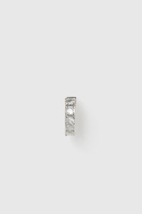 Front view CAMILLA AND MARC Sloane Ear Cuff in Silver rhodium plating.