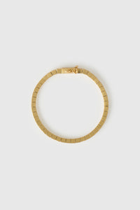 Top ghost view CAMILLA AND MARC Sloane Bracelet in Gold finished with 18k gold plating.