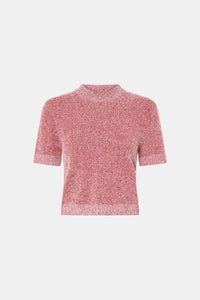 Ghost view CAMILLA AND MARC Soleo Textured Knit T‑Shirt in watermelon.