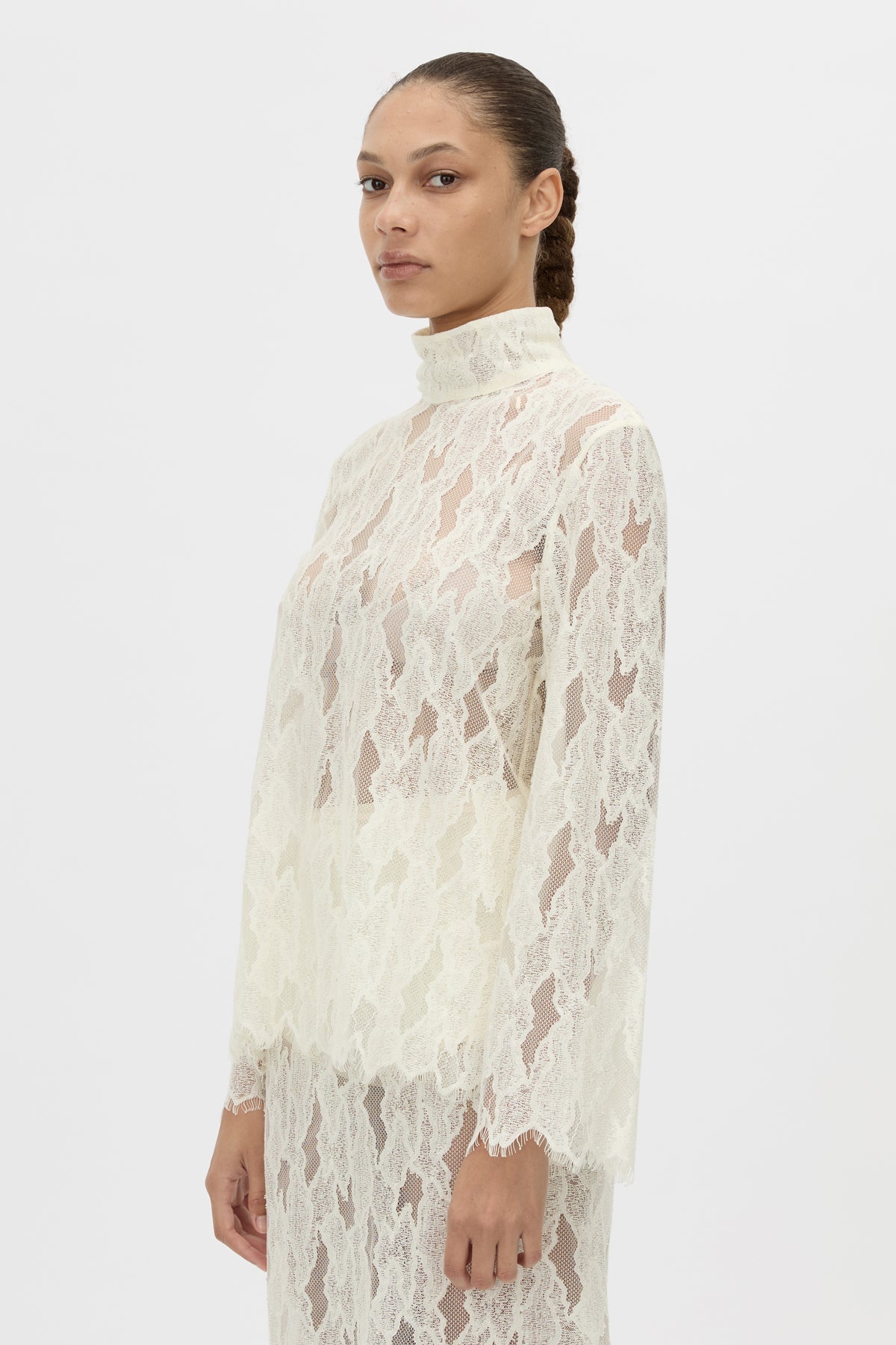 Zemira Long Sleeve Lace Top