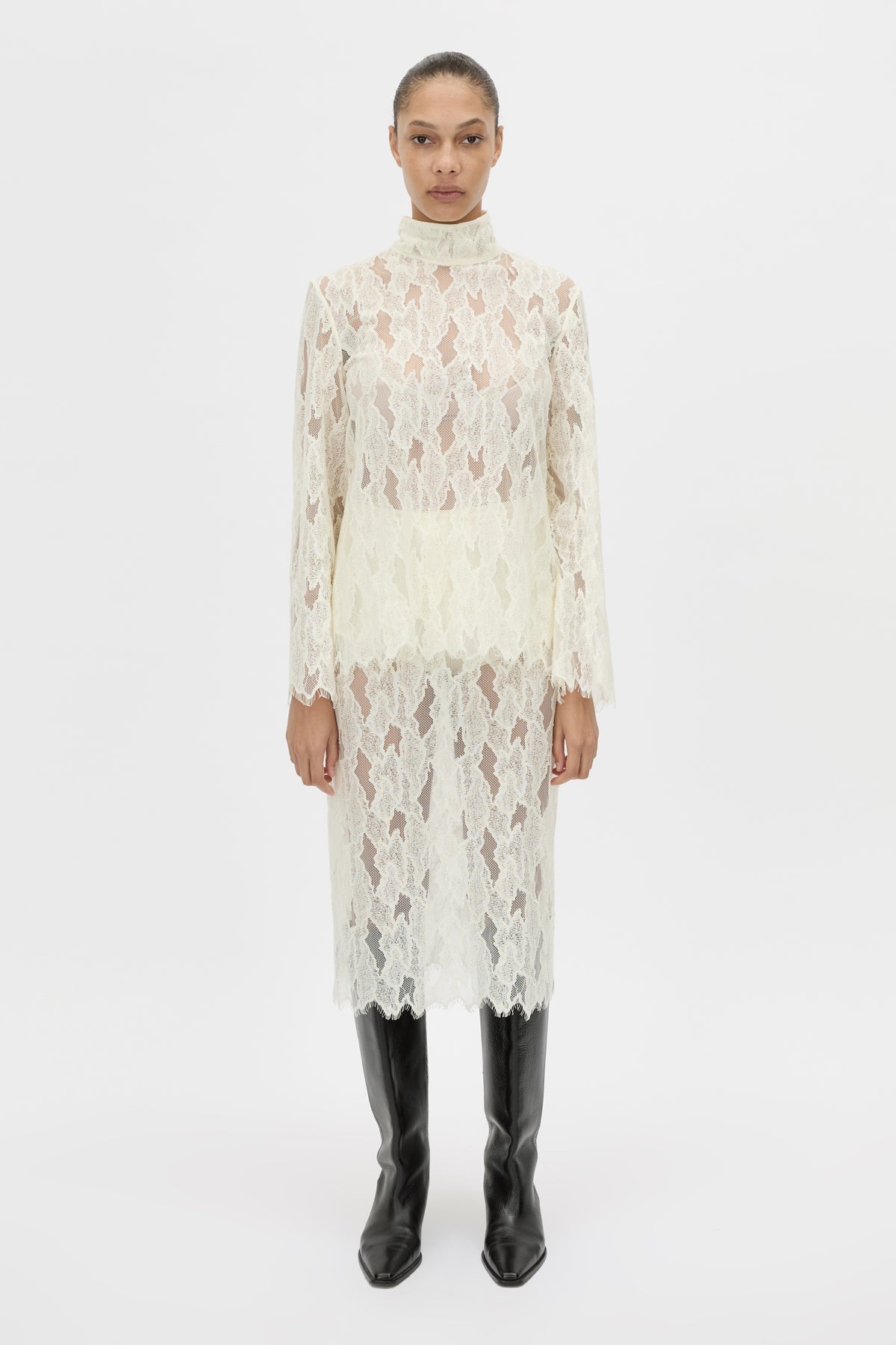Zemira Long Sleeve Lace Top