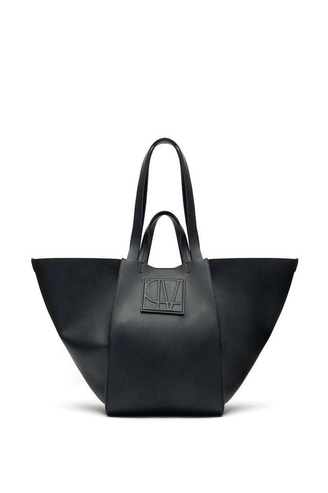 Fallon Leather Tote Bag in Black CAMILLA AND MARC C M