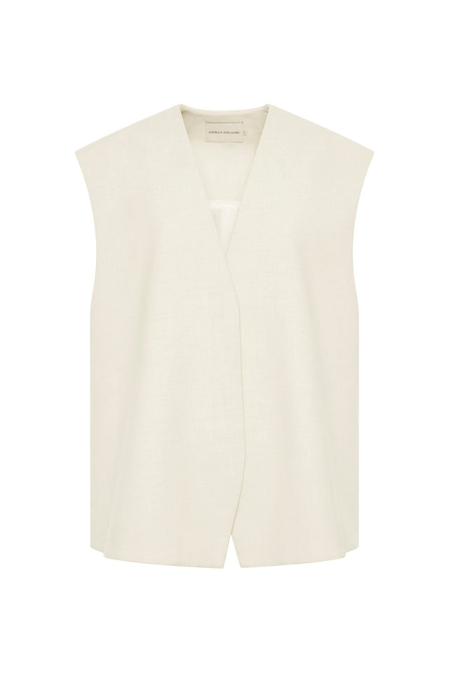 Armand Vest in Oat Marle Cream - CAMILLA AND MARC® Official | C&M