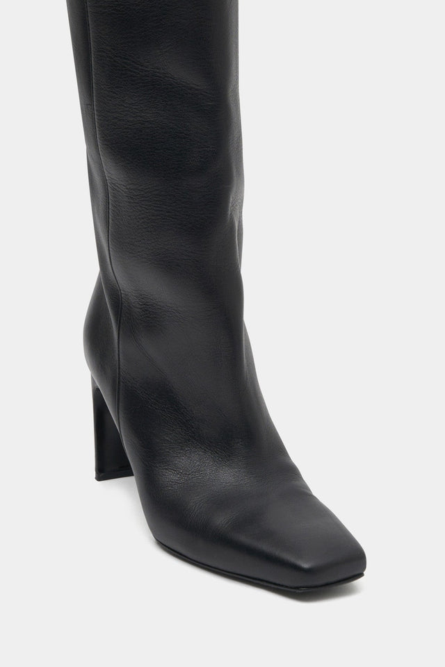 Cosmos Leather Knee High Boot in Black CAMILLA AND MARC C M