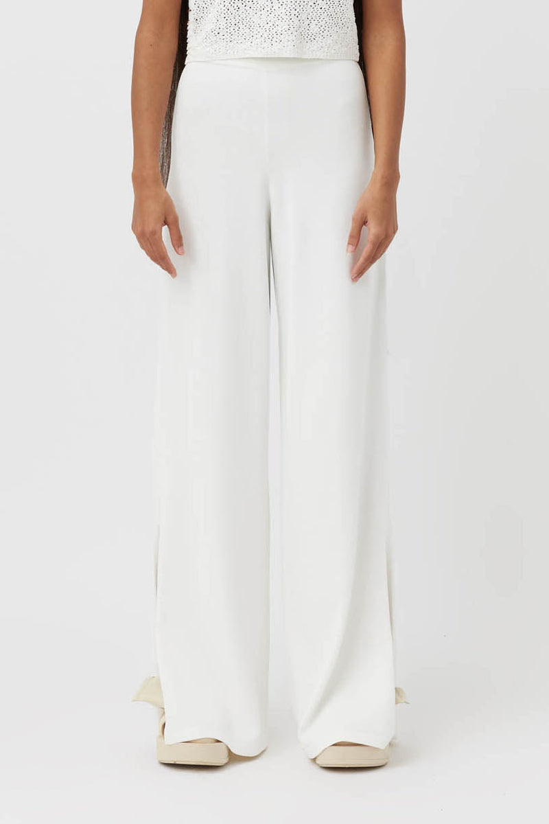 Luna Side Split Knit Pant in Ivory - CAMILLA AND MARC® Official C&M